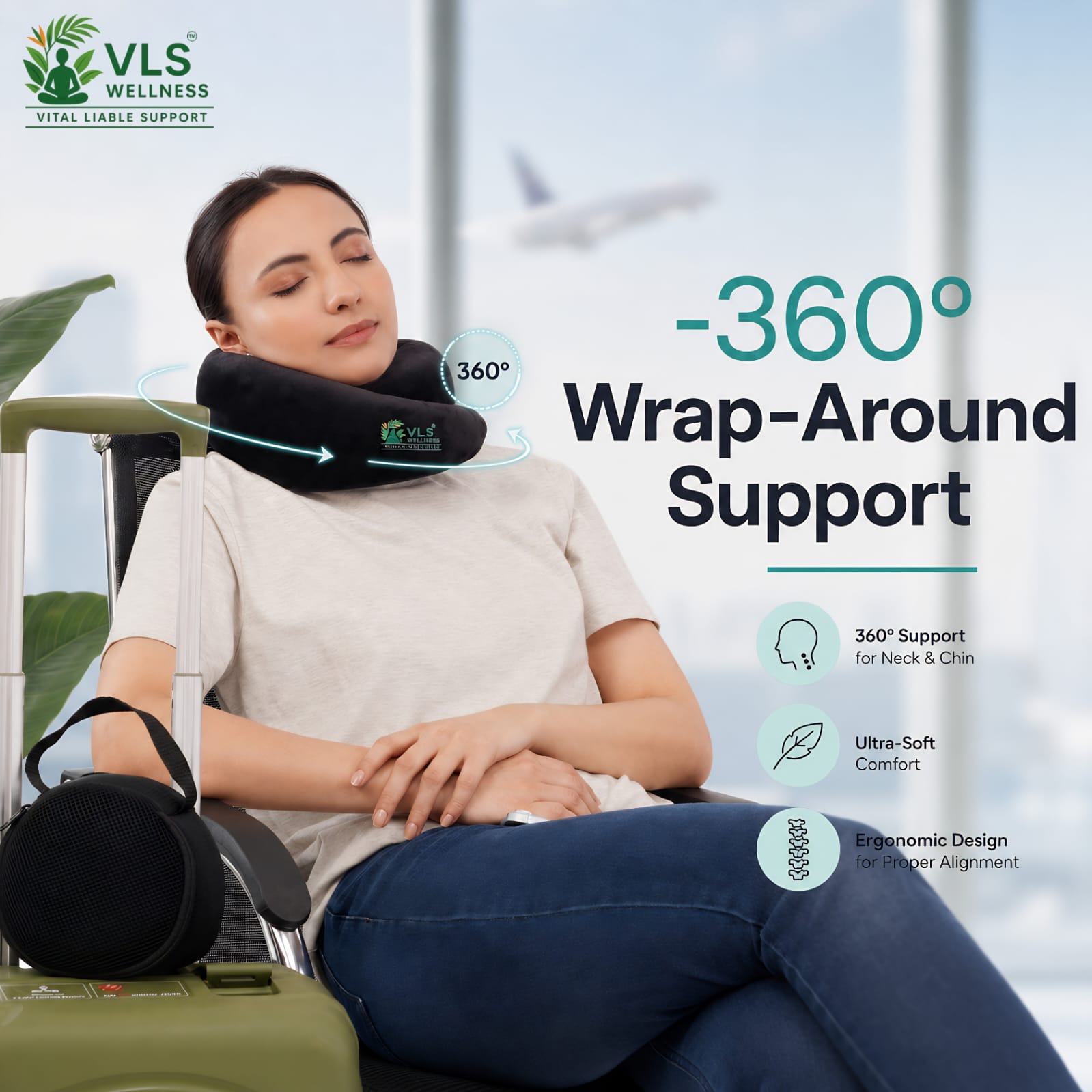 Experience Ultimate Comfort with 360° Wrap-Around Neck Support