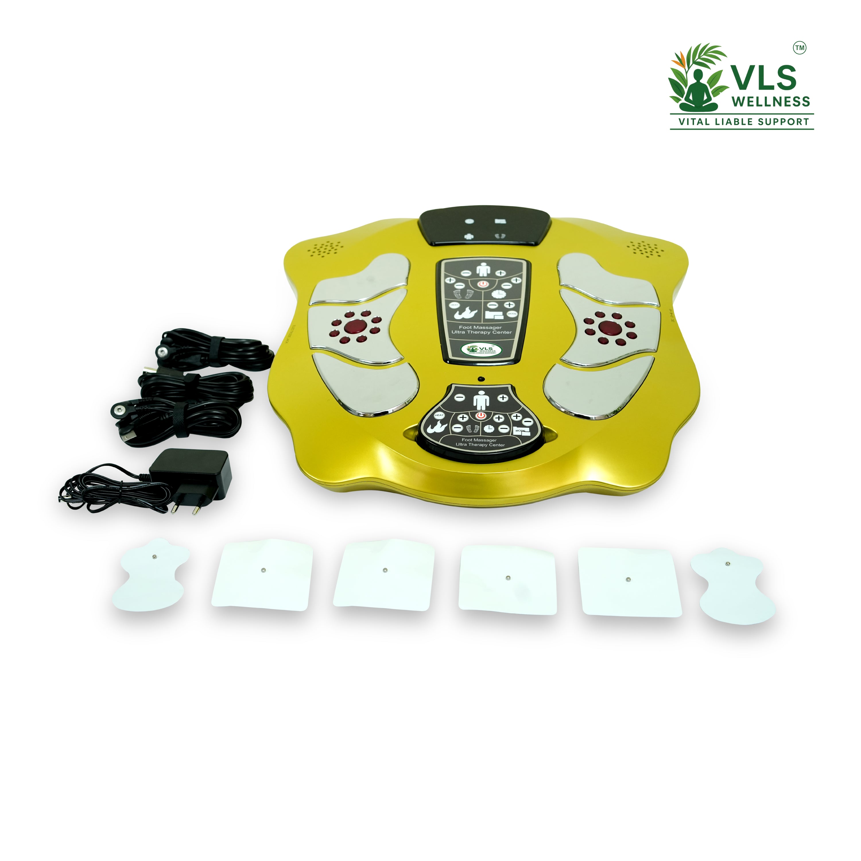Foot TENS Massager With Metallic Foot Plates | EMS Foot Therapy | VLS Wellness