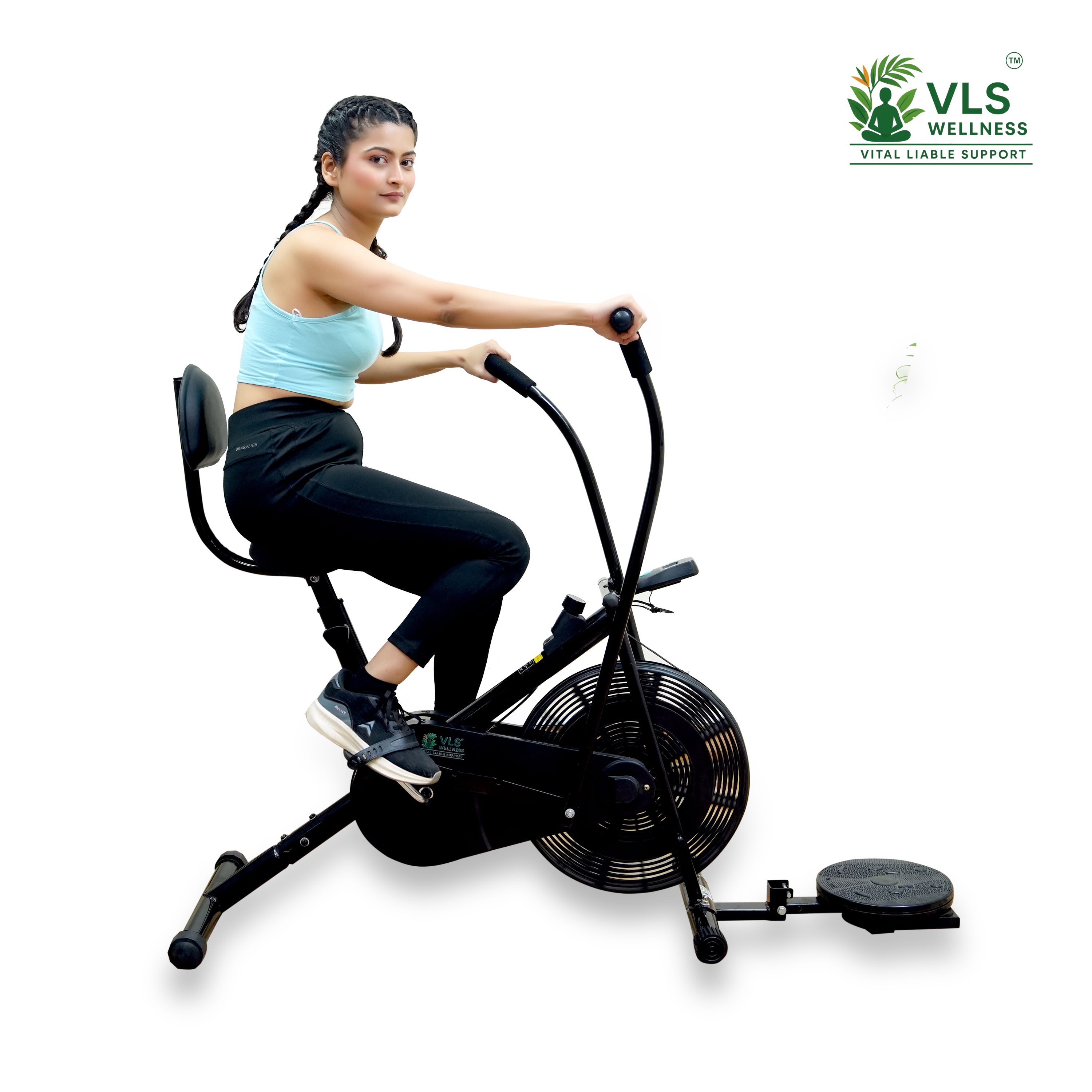 Air Bike Exercise Cycle WITH Back Rest & Twister