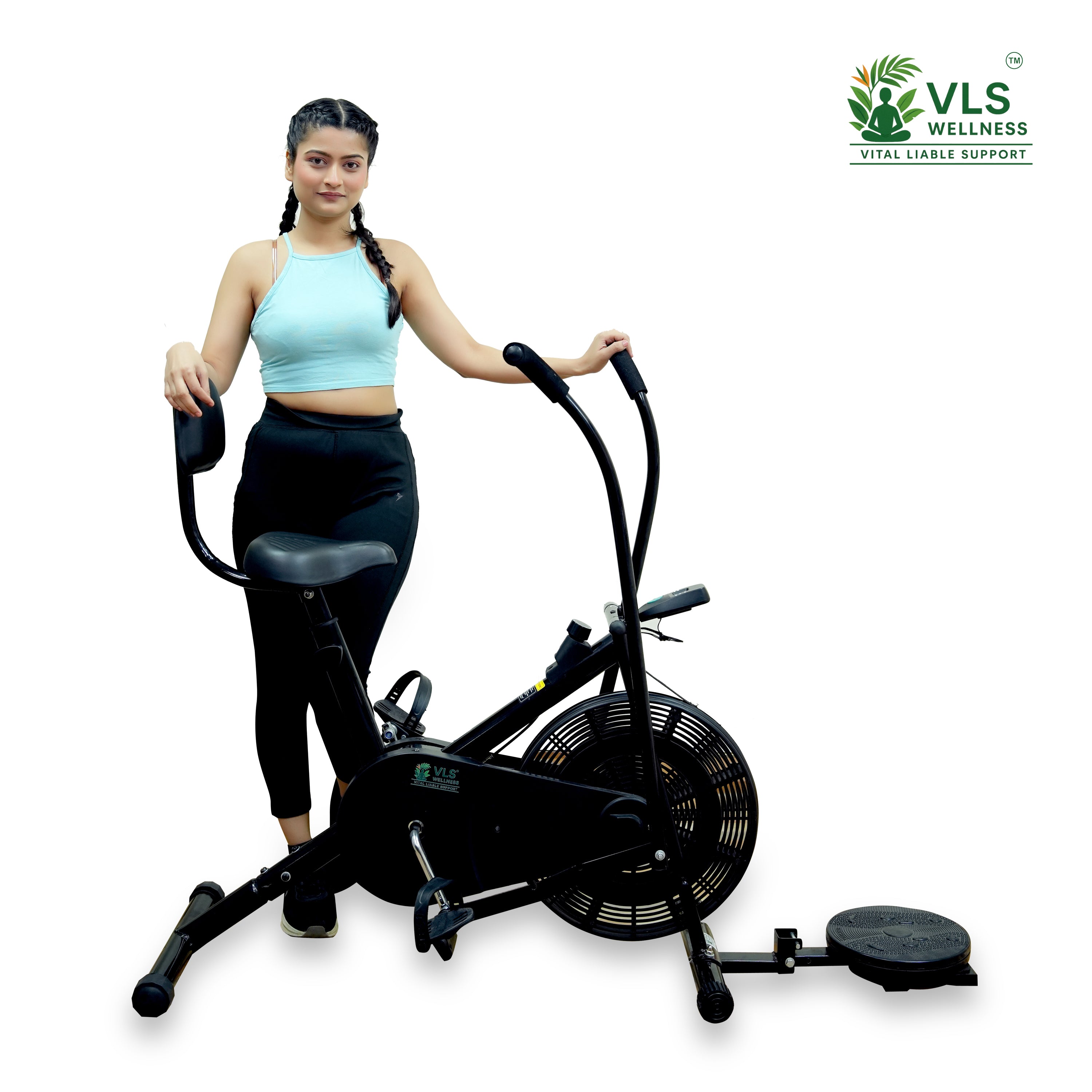 Air Bike Exercise Cycle WITH Back Rest & Twister