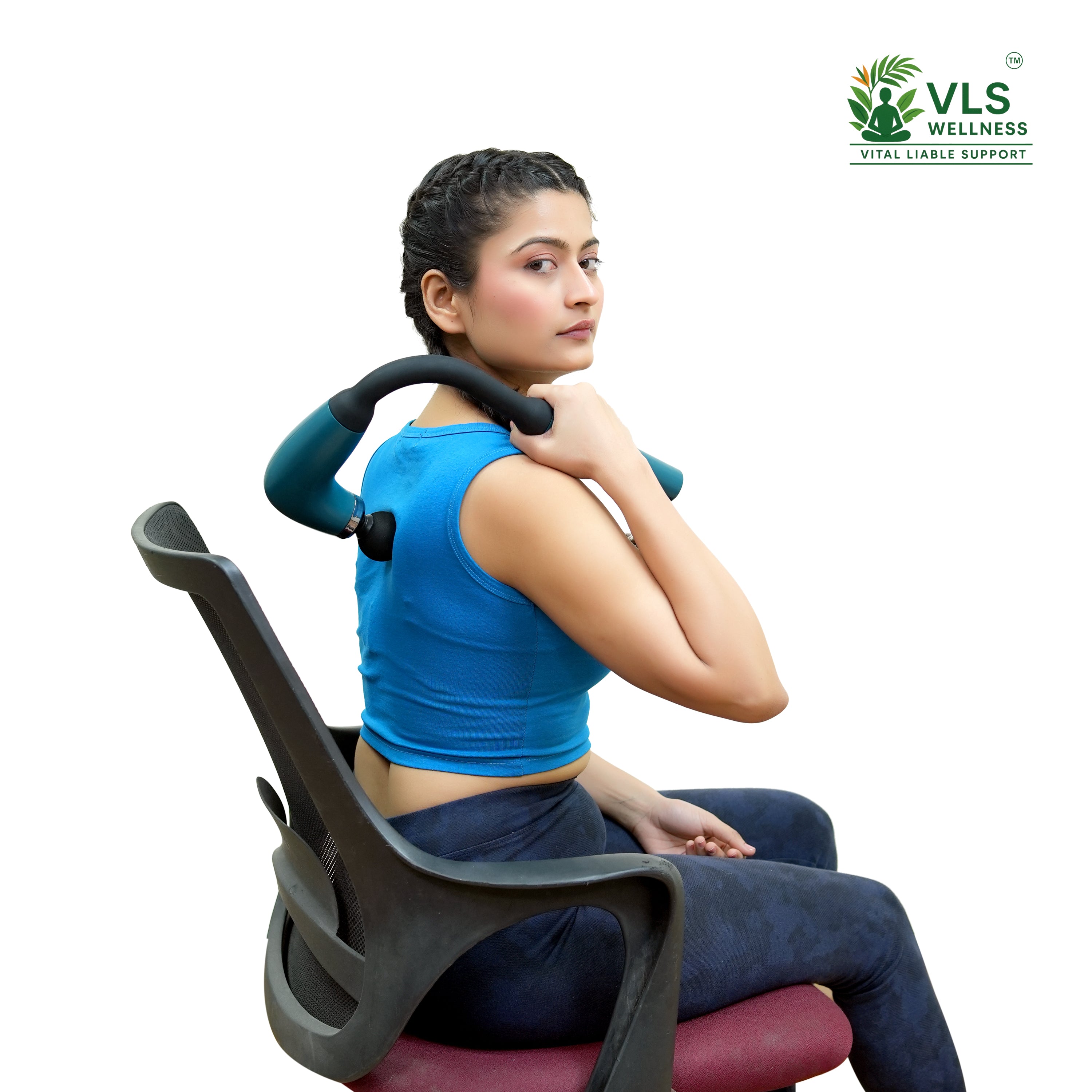 VLS Wellness Extended Handle Deep Tissue Massage Gun With powerful speeds