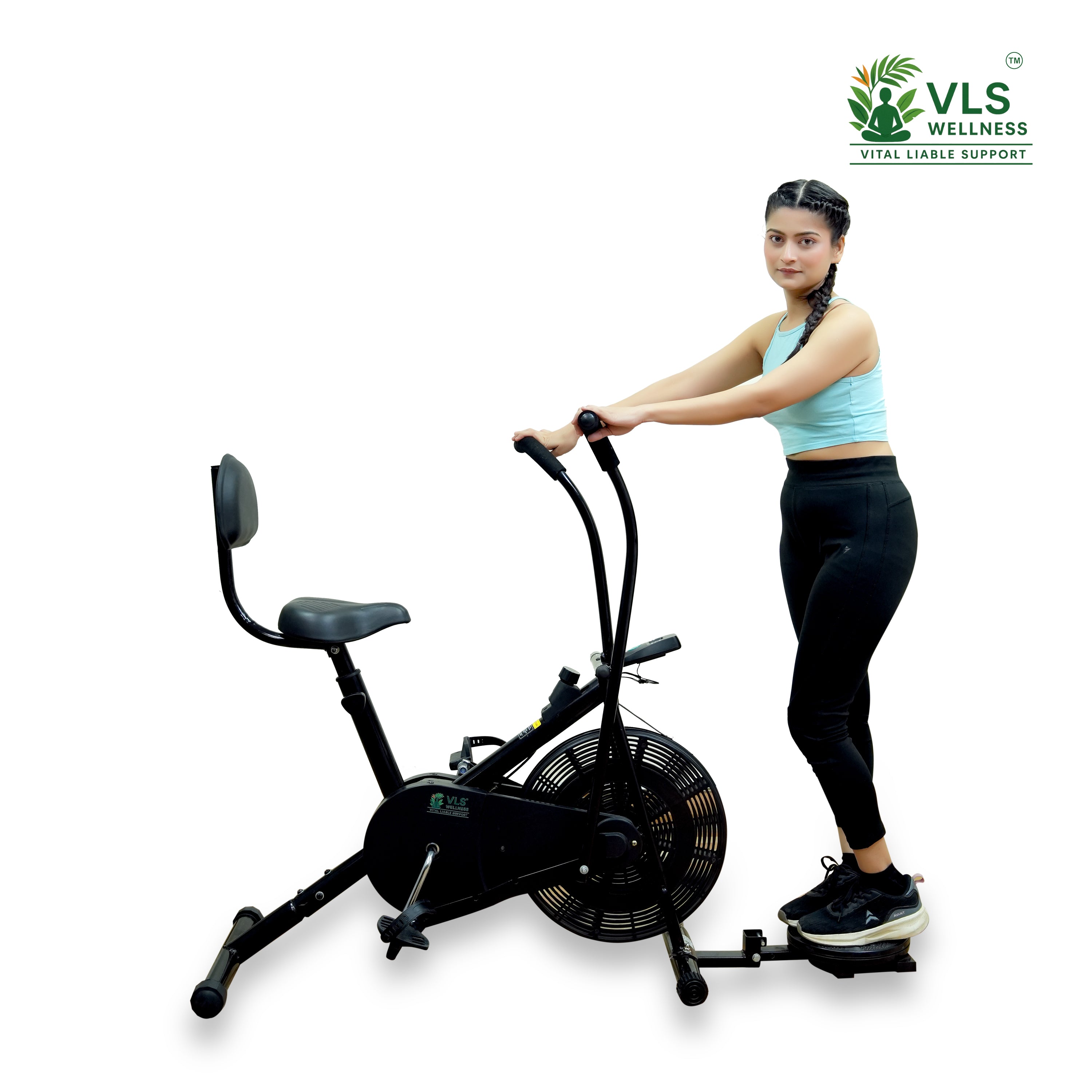 Air Bike Exercise Cycle WITH Back Rest & Twister