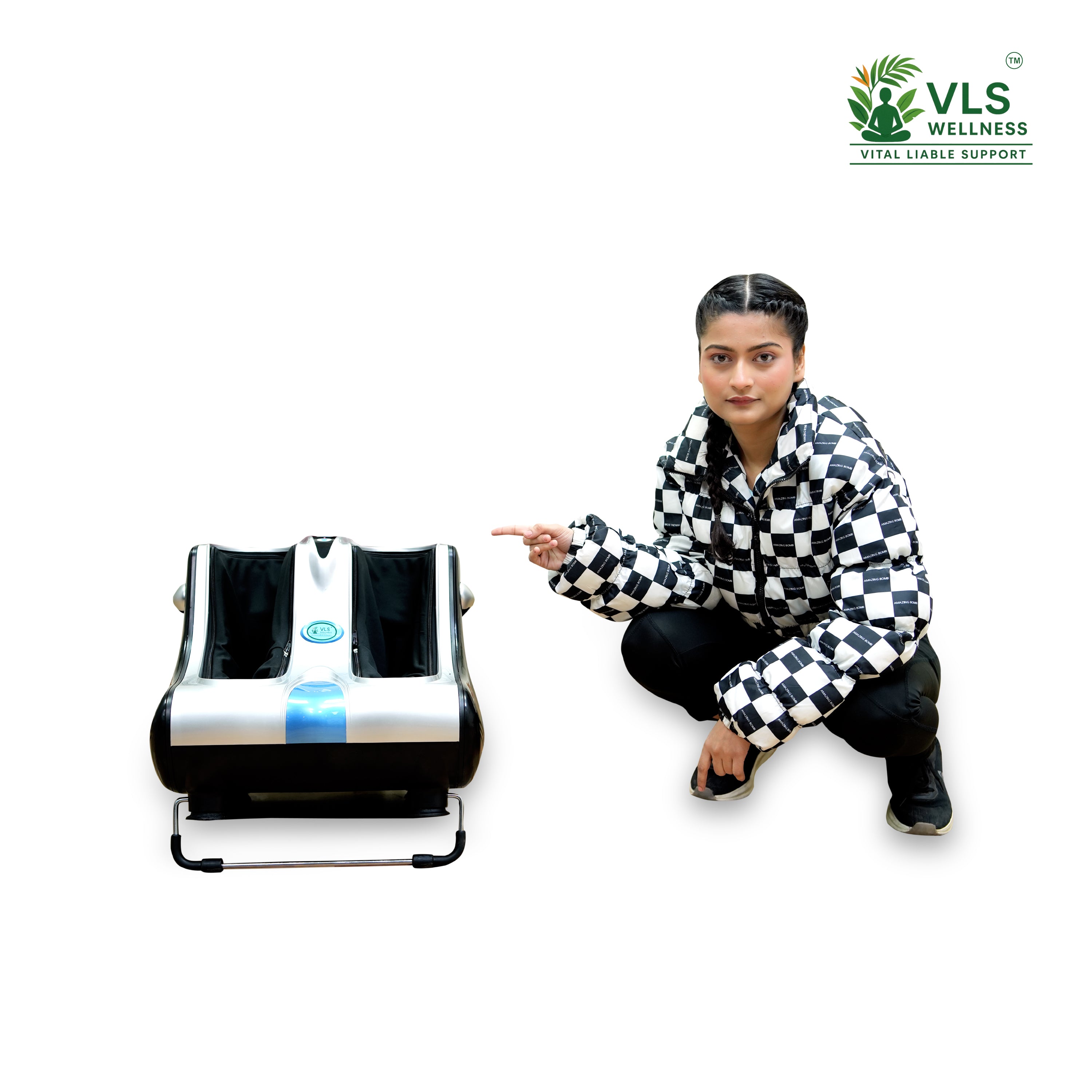 Leg Foot Massager with Strong Vibration & Reflexology Function