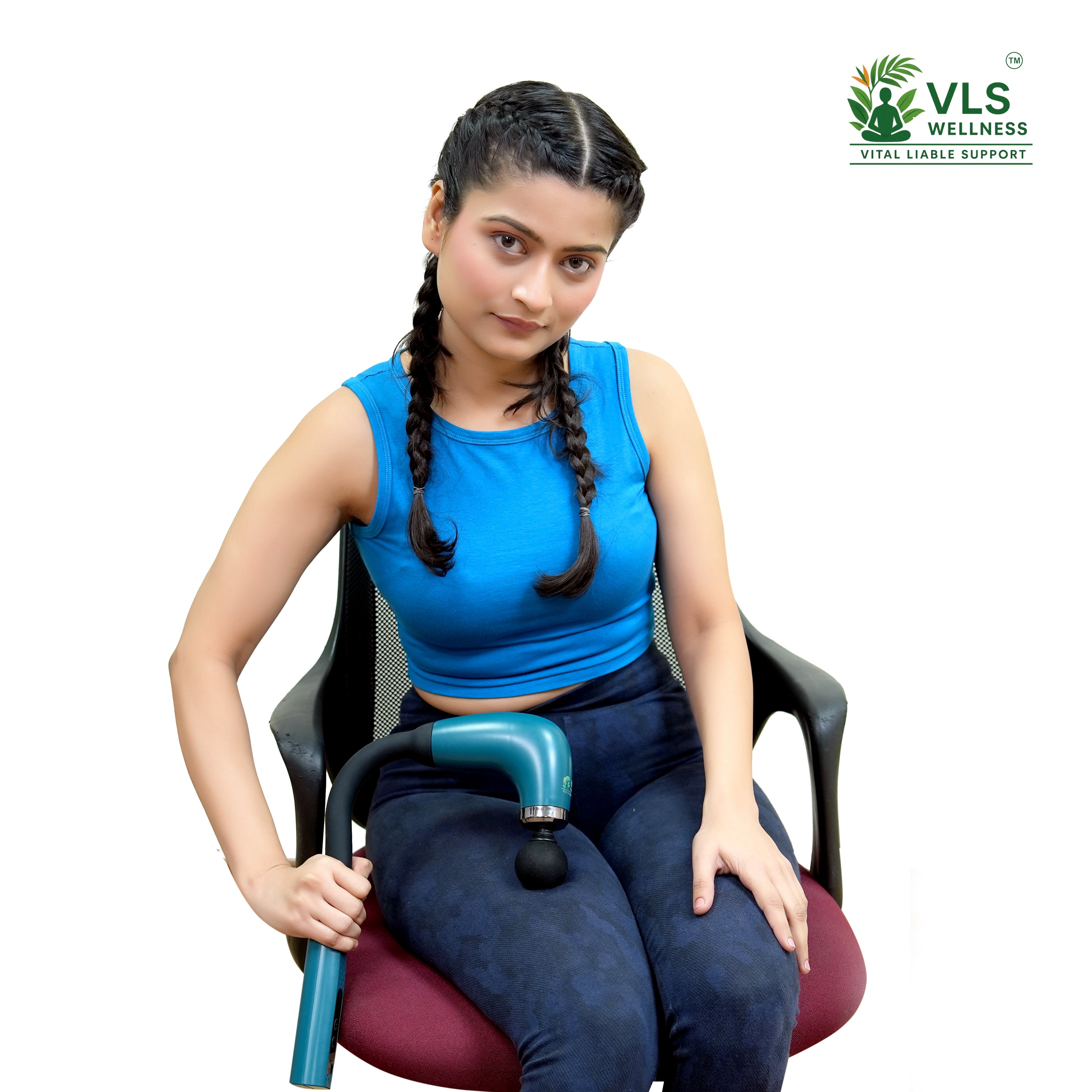 VLS Wellness Extended Handle Deep Tissue Massage Gun With powerful speeds
