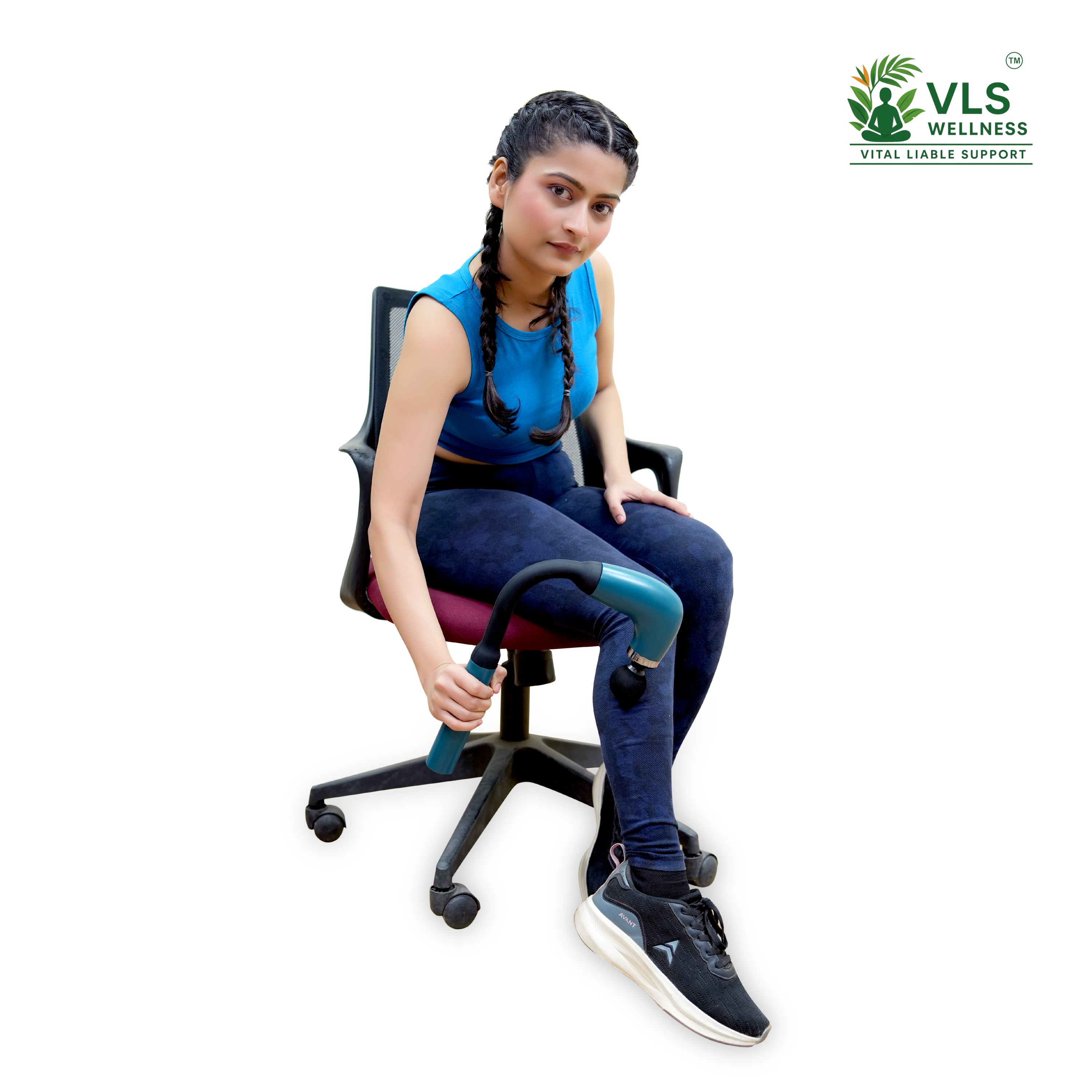 VLS Wellness Extended Handle Deep Tissue Massage Gun With powerful speeds