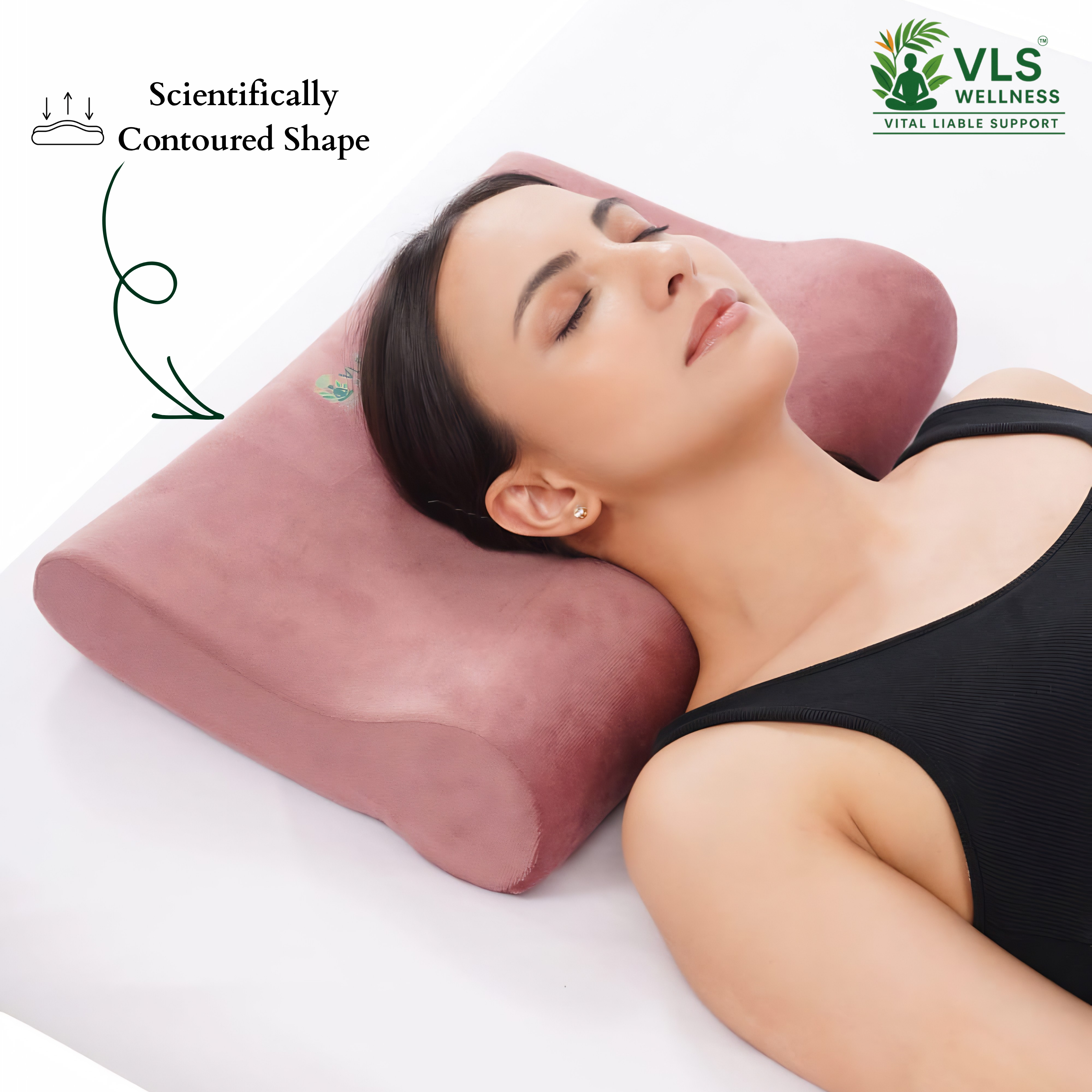 VLS Cervical Pillow – Premium Memory Foam with Ergonomic Contour Design