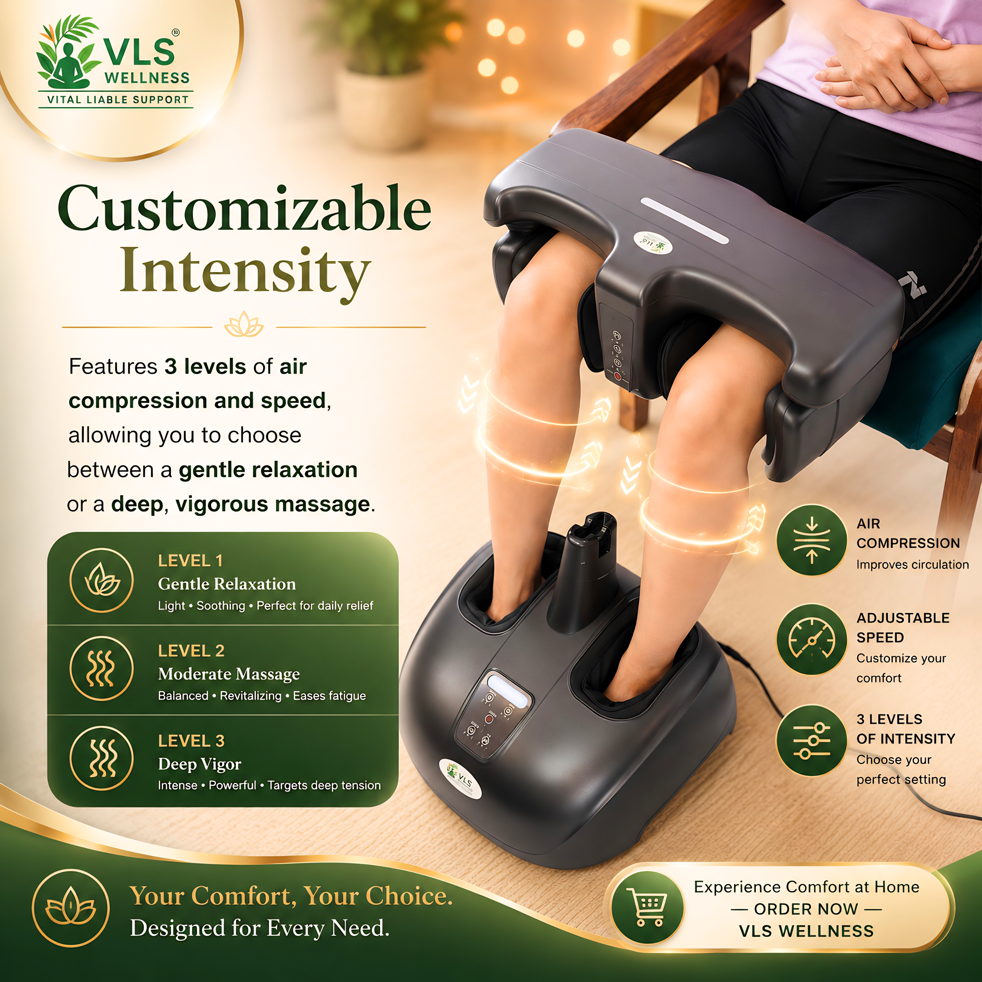 Prime Relief Robotic 4D Massager – Detachable Multi-Use Leg