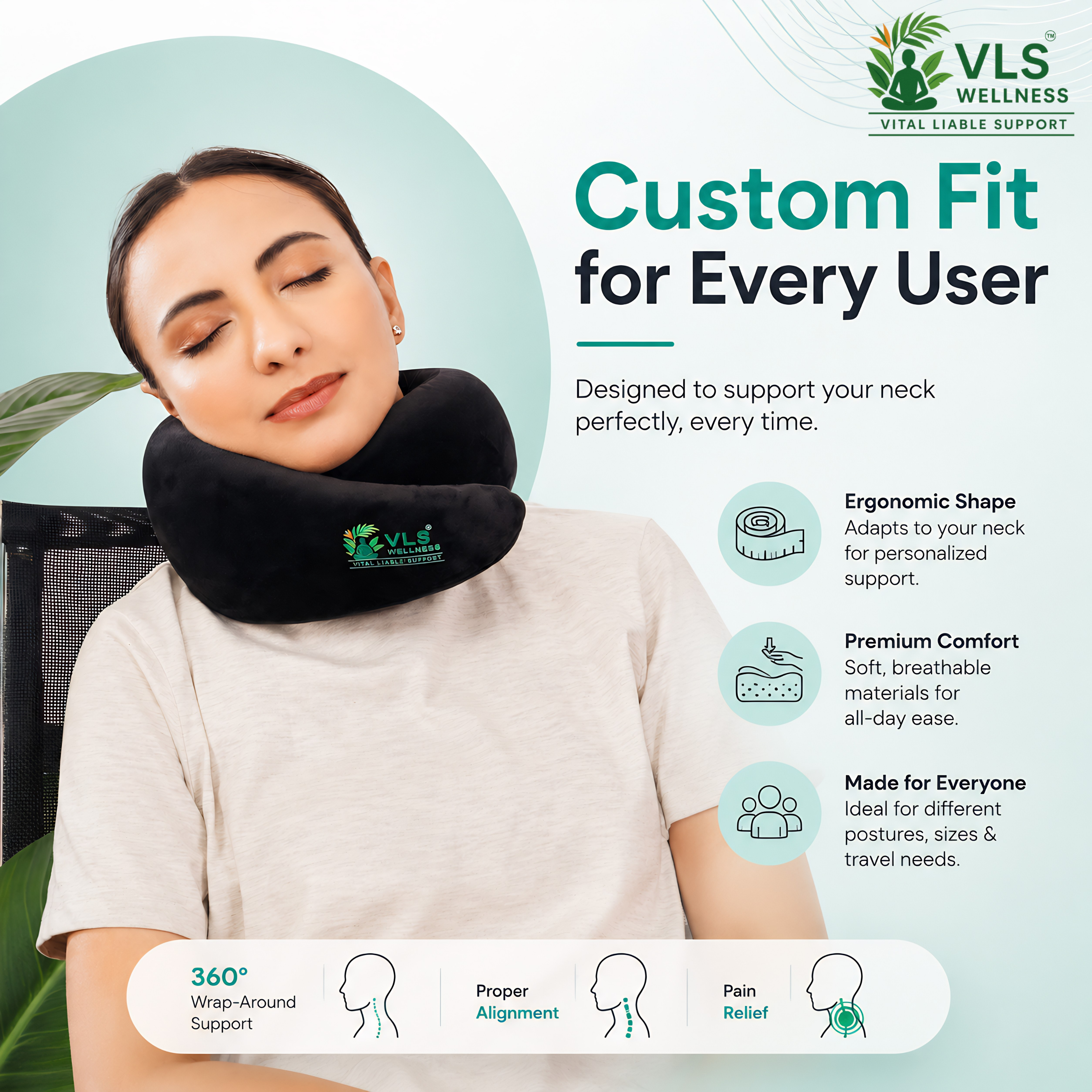 VLS Snake Travel Pillow – Wrap Yourself in Comfort
