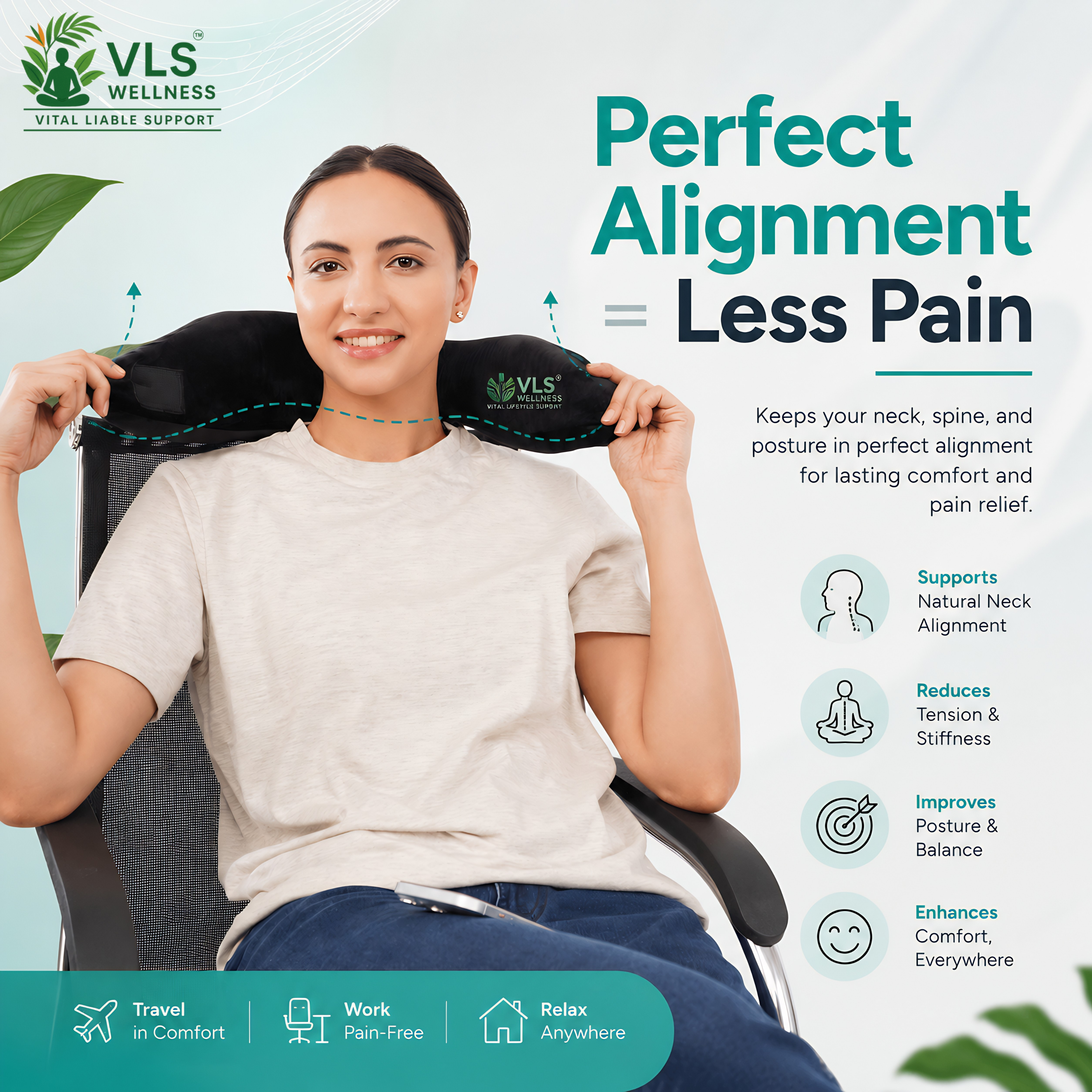 VLS Snake Travel Pillow – Wrap Yourself in Comfort