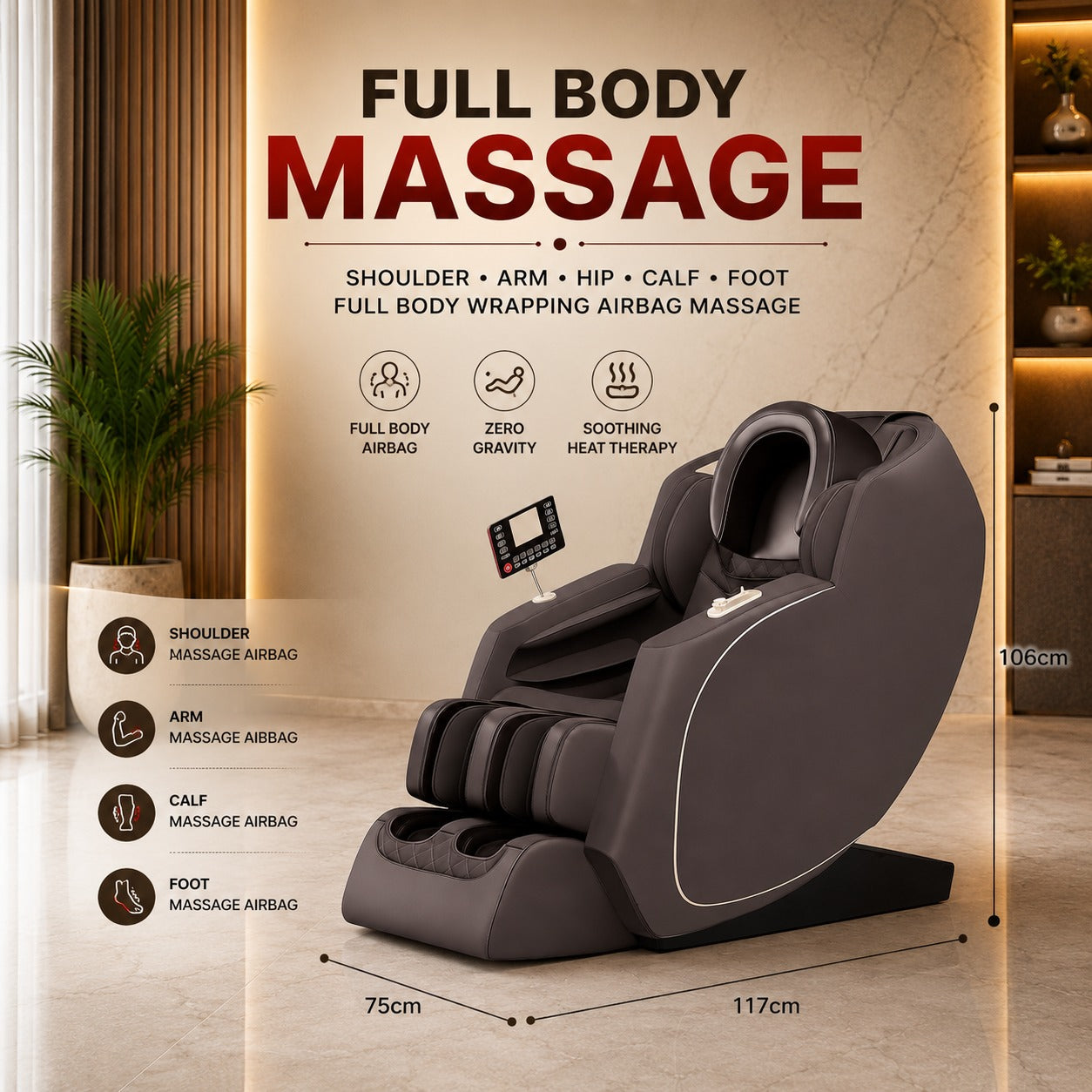 3D Premium Full Body Relaxation Massager For home and Office Use