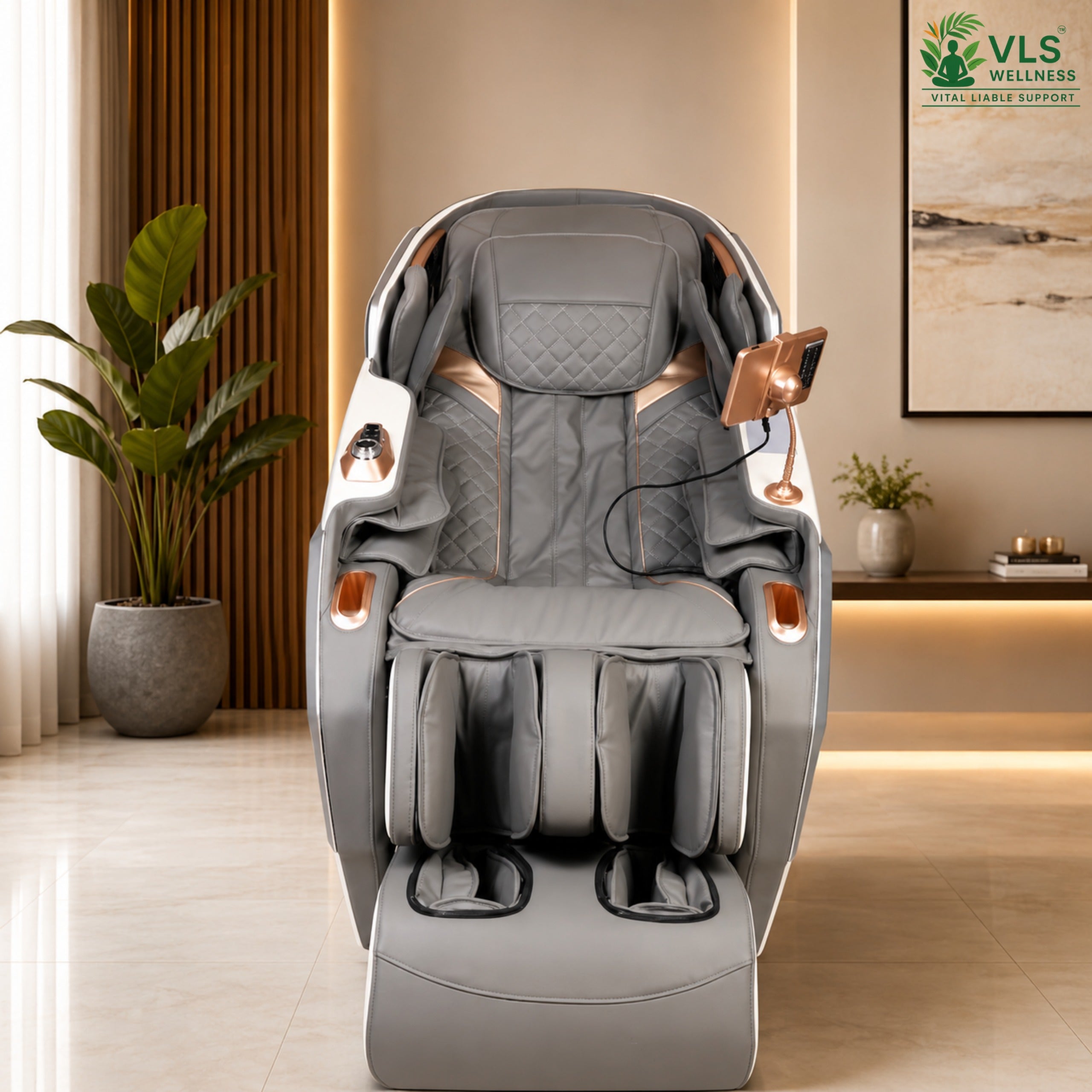 4D Luxury Massage Chair 6 Rollers With Double Track