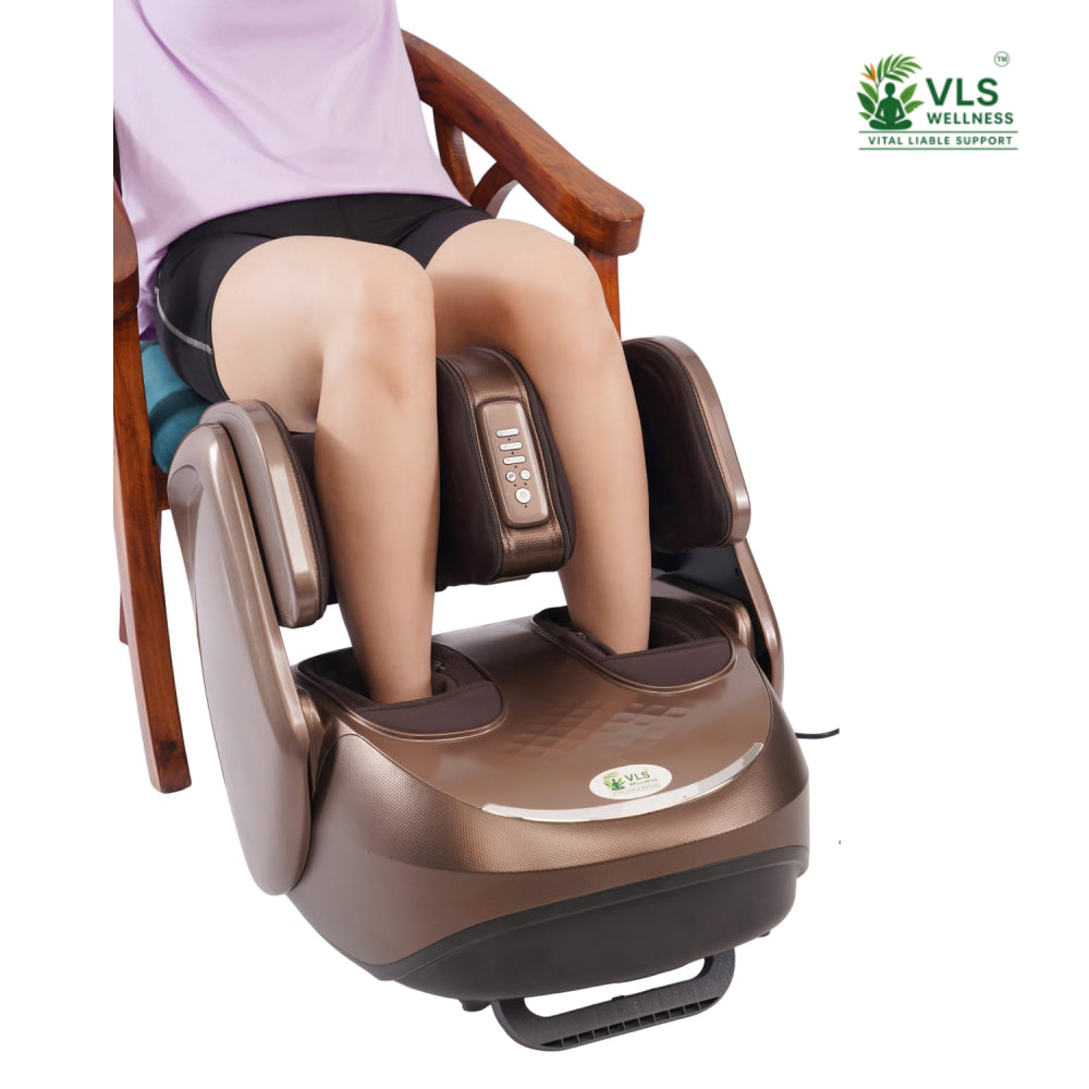 4D Advanced Foot Calf & Thigh Massager – Air Compression + Roller Therapy with Heat