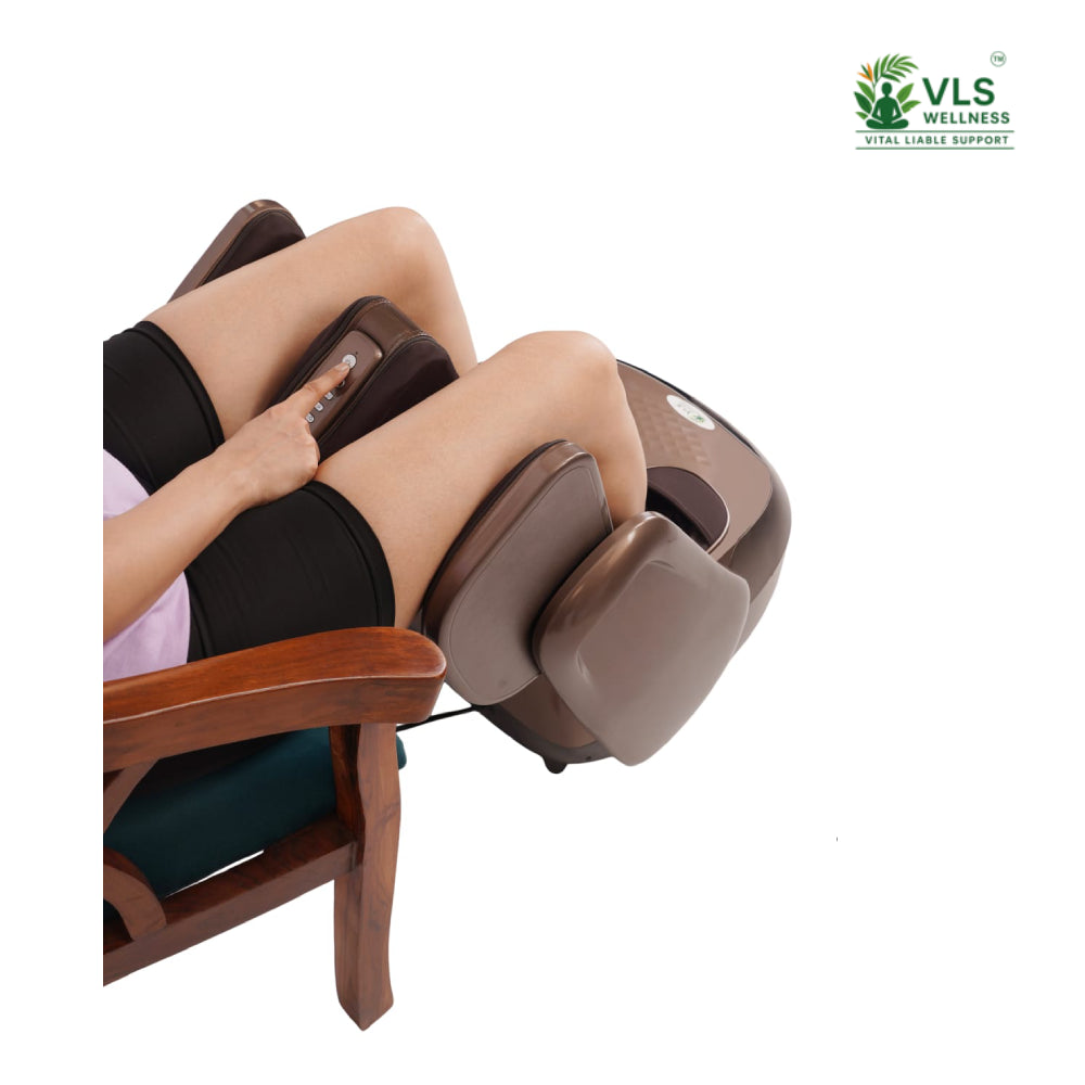 4D Advanced Foot Calf & Thigh Massager – Air Compression + Roller Therapy with Heat
