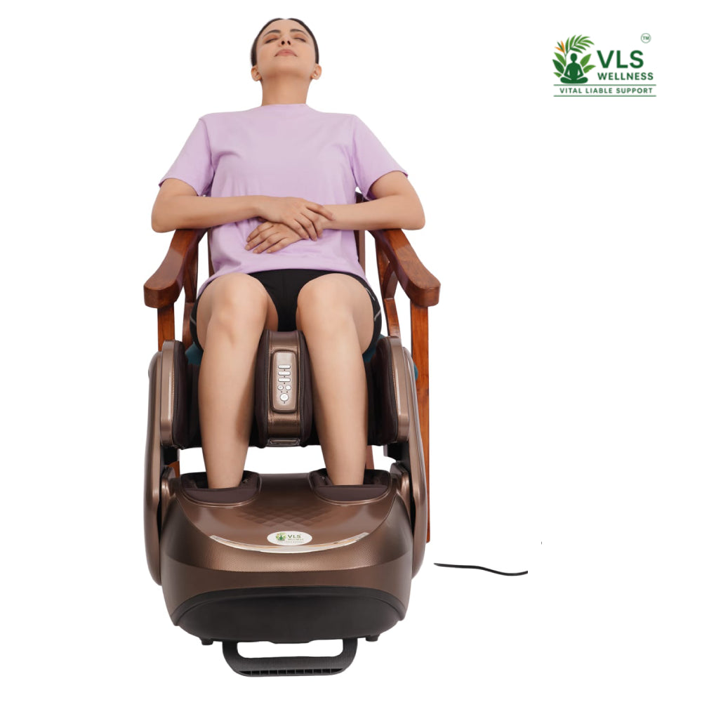 4D Advanced Foot Calf & Thigh Massager – Air Compression + Roller Therapy with Heat