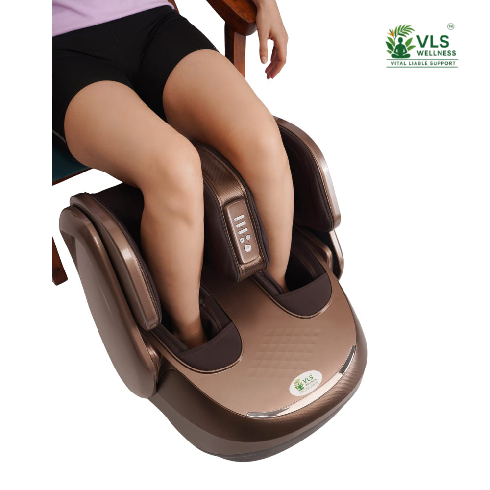 4D Advanced Foot Calf & Thigh Massager – Air Compression + Roller Therapy with Heat