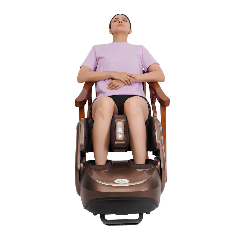 4D Advanced Foot Calf & Thigh Massager – Air Compression + Roller Therapy with Heat