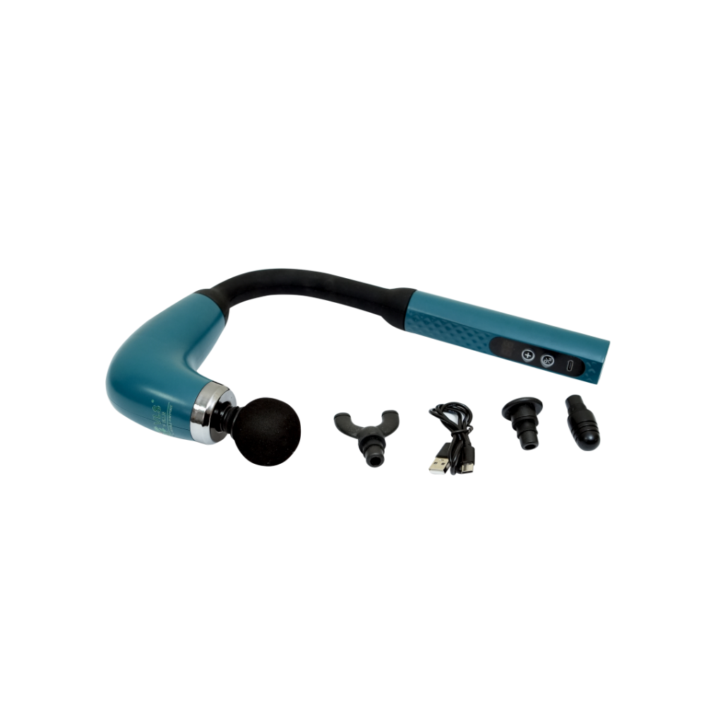 VLS Wellness Extended Handle Deep Tissue Massage Gun With powerful speeds