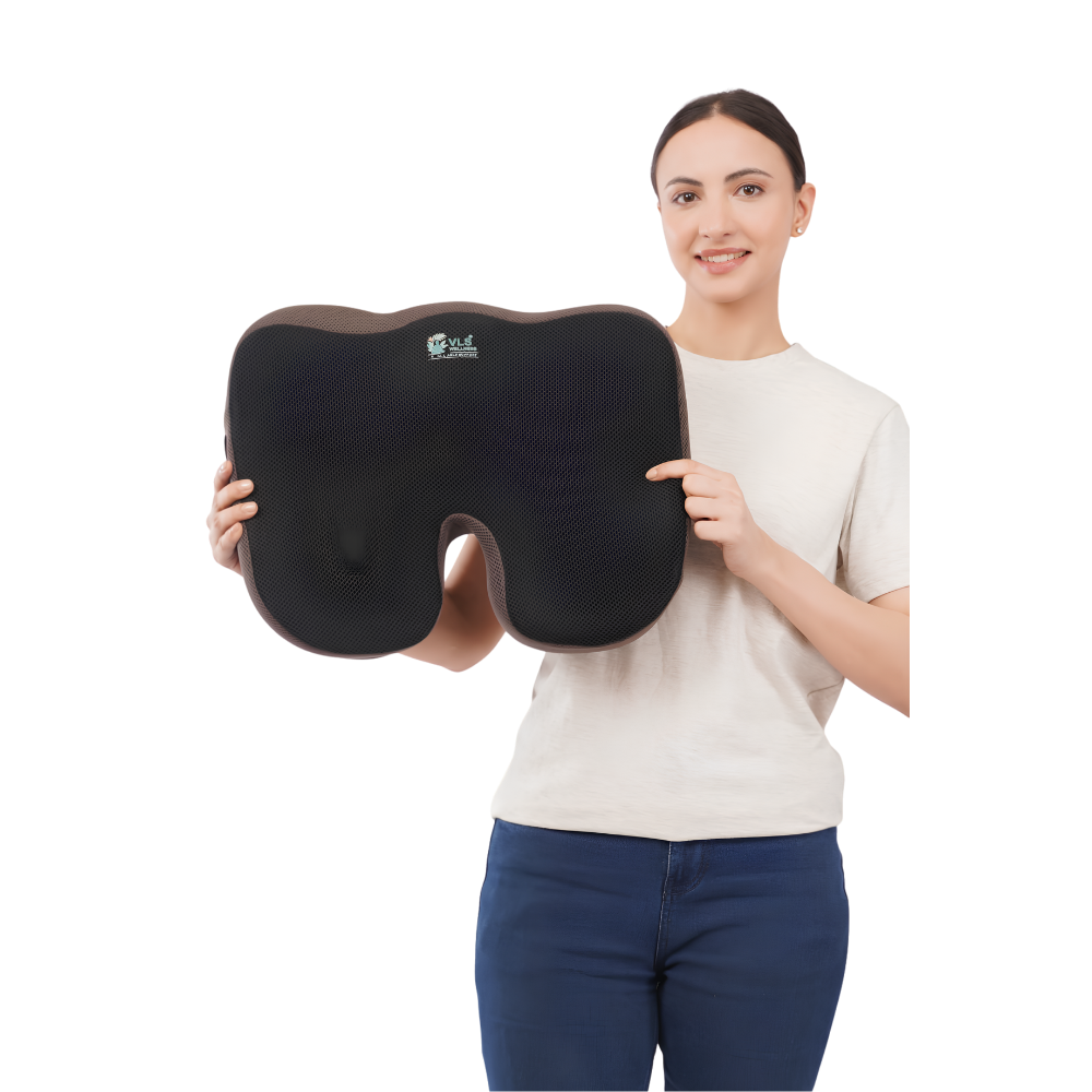 VLS Ortho Coccyx Cushion – High density Memory Foam Support with U-Shape Design