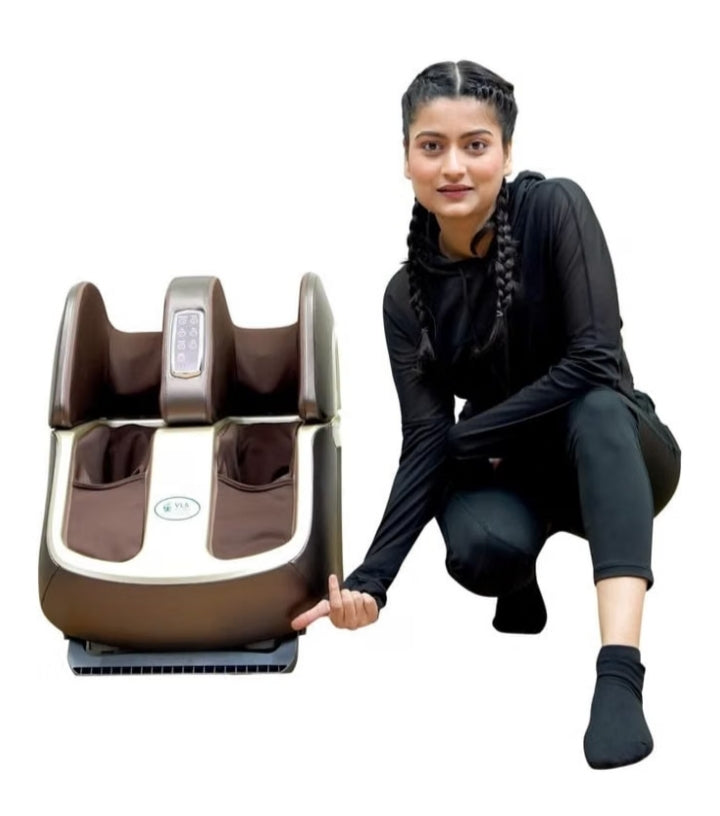 VLS LF06 Pro Shiatsu Foot Calf Thigh & Knee Massager With 3 Types Of Roller, Enhances Blood Circulation.