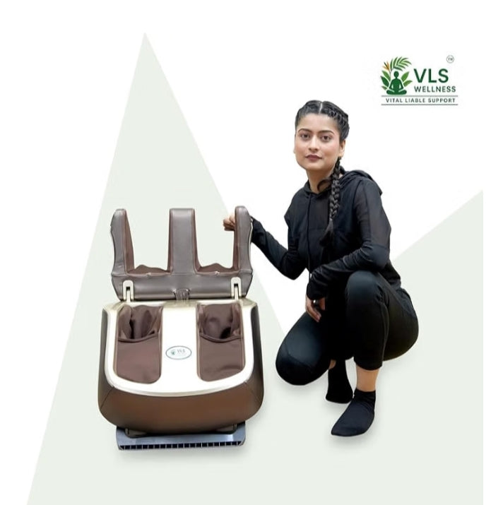 VLS LF06 Pro Shiatsu Foot Calf Thigh & Knee Massager With 3 Types Of Roller, Enhances Blood Circulation.