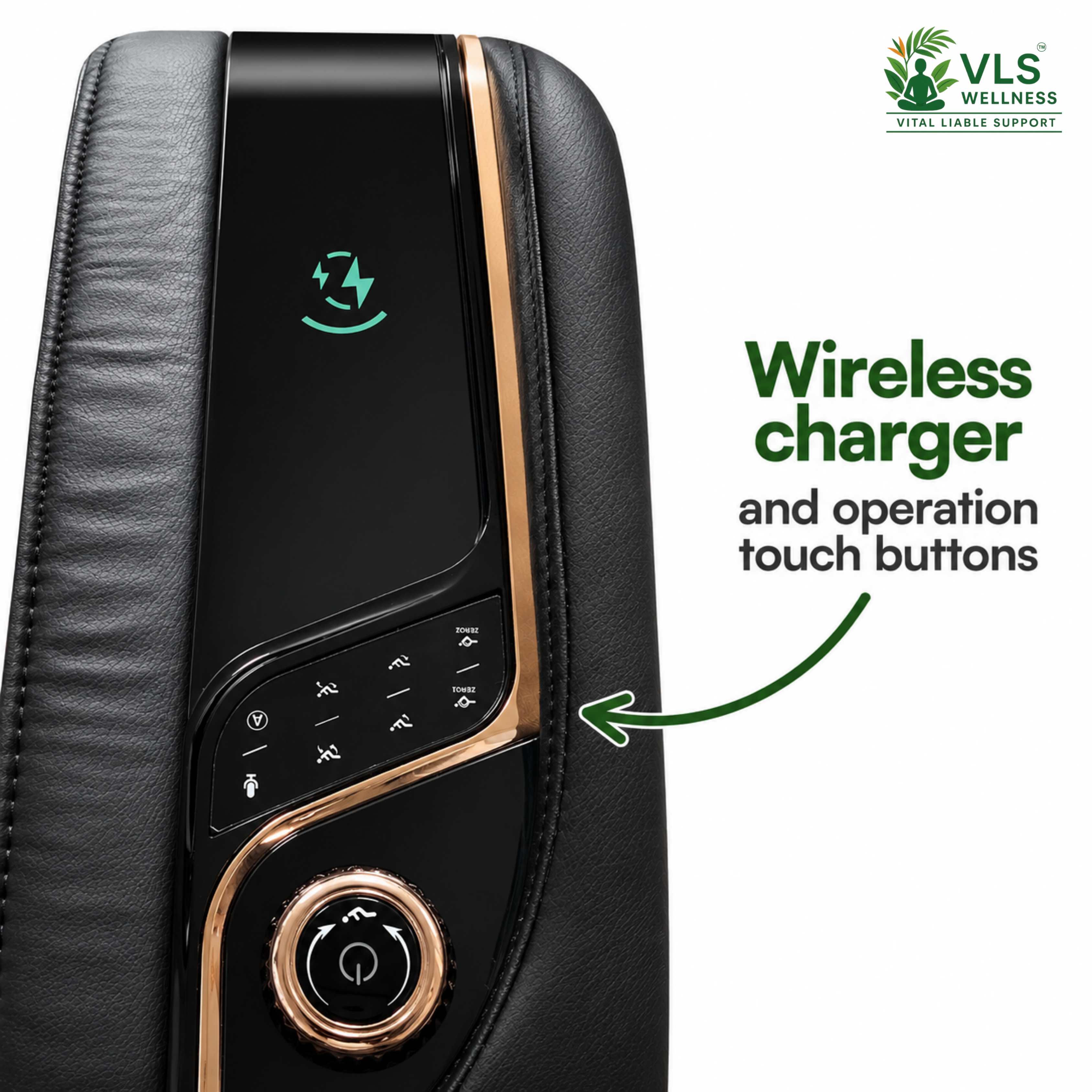 VLS LC04 Massage Chair 5D with Zero Gravity, Body Sensor, Automatic Height Detection, Back & Foot Heating, Foot & Calf Massage, Voice-Activated Control and Wireless Charging, Home Relaxation Chair.