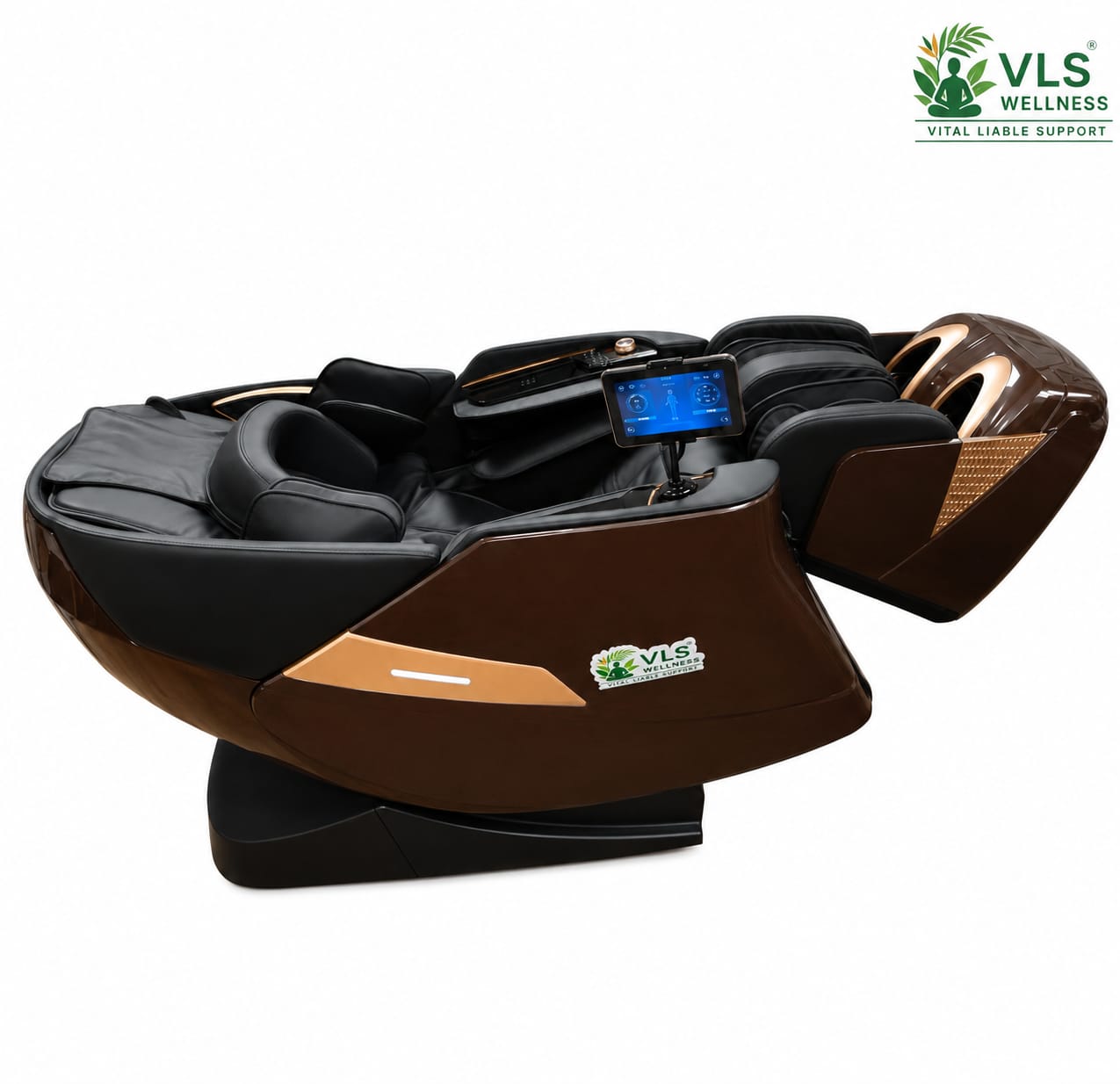 VLS LC04 Massage Chair 5D with Zero Gravity, Body Sensor, Automatic Height Detection, Back & Foot Heating, Foot & Calf Massage, Voice-Activated Control and Wireless Charging, Home Relaxation Chair.