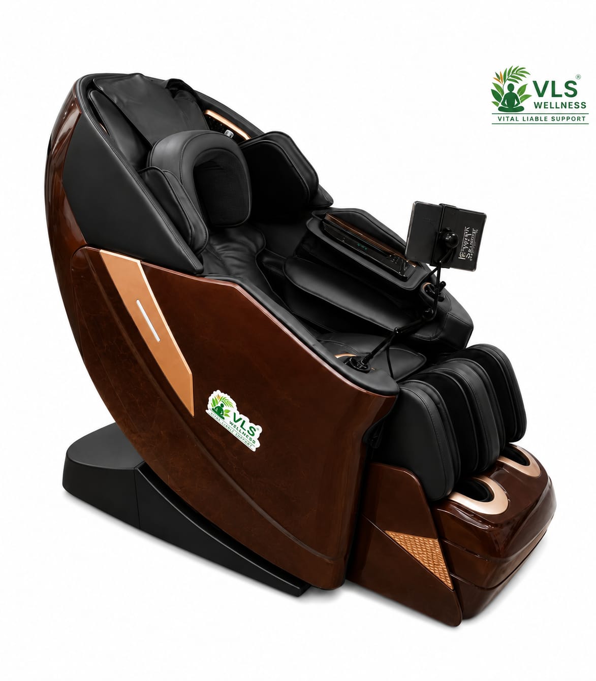 VLS LC04 Massage Chair 5D with Zero Gravity, Body Sensor, Automatic Height Detection, Back & Foot Heating, Foot & Calf Massage, Voice-Activated Control and Wireless Charging, Home Relaxation Chair.