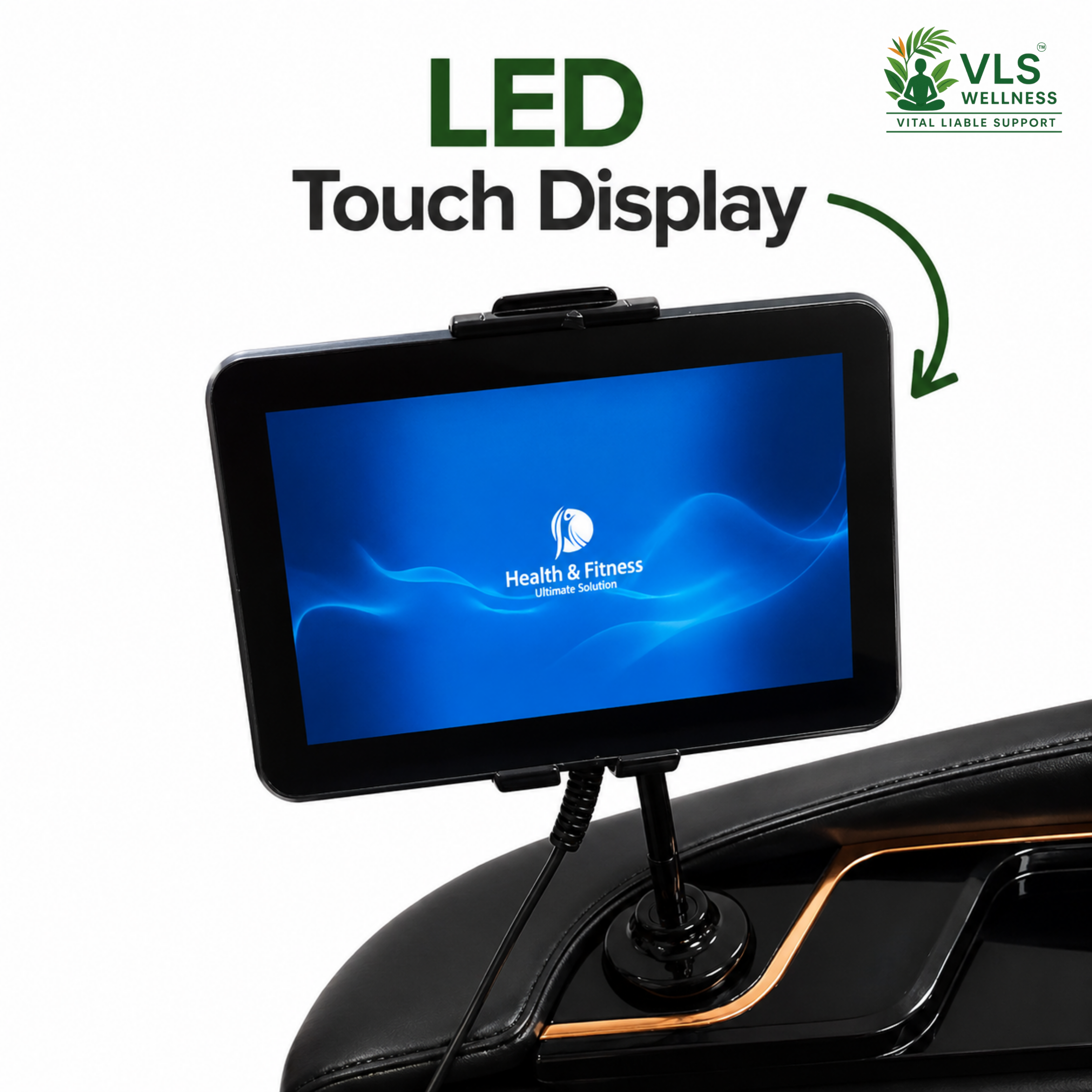 VLS LC04 Massage Chair 5D with Zero Gravity, Body Sensor, Automatic Height Detection, Back & Foot Heating, Foot & Calf Massage, Voice-Activated Control and Wireless Charging, Home Relaxation Chair.